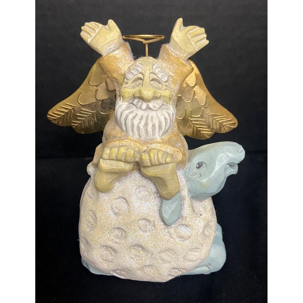 Vtg David Frykman Oldest Angel on a Lamb Figurine‎ All That Glitters Too DF3261